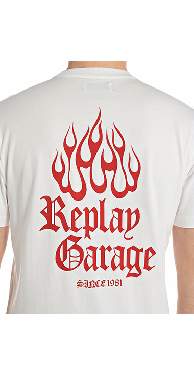 レギュラーフィット ベーシックジャージー FIREー Tシャツ 詳細画像